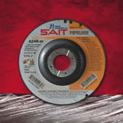 UA/Sait - 22052 - 7In X 1/8 X 5/8-11 Arbor Pipe - Cutting/Grinding Wheel For Ferrous Metal. - Depressed Center Wheel 22052