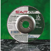 UA/Sait - 22017 - 4In X 1/8 X 5/8 Arbor - Grinding Wheels For Concrete/Cast Iron C24R - Depressed Center, Type 27 22017