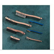 UA/Sait - 05755 - 3 X 19 Rows .012 Wire - Curved Handle Scatch Brush (Stainless Steel) 05755