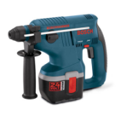 11524  Bosch 24V Rotary Hammer with (2) 2.4 A-h Batteries &amp; Charger (replaces model 11225VSR) 11524