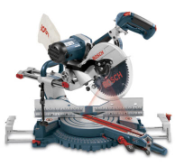 4410L  Bosch - 10in Dual-Bevel Slide Miter Saw with Upfront Controls &amp; Laser Tracking 4410L