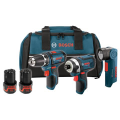 Bosch - CLPK32-120 12V Max 3-Tool Combo Kit (PS31, PS41 &amp; FL10) CLPK32-120