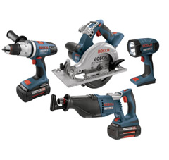 Bosch - CPK40-36 - 36V 4-Tool Combo Kit - Hammer Drill, Circ, Recip &amp; FL w/ 2 XL Pack's CPK40-36