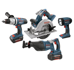 Bosch - CPK41-36 - 36V 4-Tool Combo Kit - Hammer Drill, Circ, Recip &amp; FL w/ 1 Slim and 1 Fat Pack CPK41-36