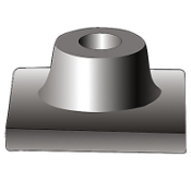 HS2124 - Breaker Hammer 1-1/8in Hex Collar Steel 6in x 6in Tamper Plate HS2124