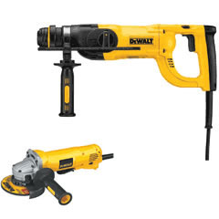 Dewalt - D25213KV - 1in SDS D-Handle 3 Mode Hammer w/4-1/2in Small Angle Grinder w/Paddle D25213KV