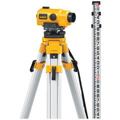 Dewalt - DW096PK - 20X Auto Level Package - Includes Tripod, Grade Rod, Plumb Bob, Kit Box DW096PK