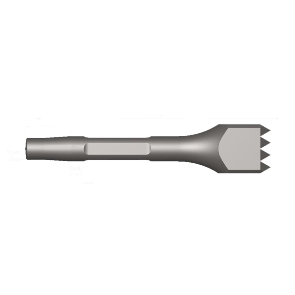 Ajax Tool Works 258 Rivet Buster Bush Tool 2in. x 2in. with Jumbo Shank for Roughing Up Concrete AJA-258