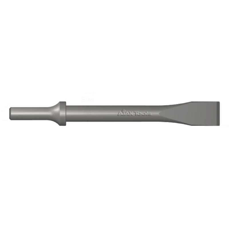 Ajax Tool Works 910-11 Flat Chisel for .401 Shank Air Hammer with 3/4in. Wide Blade x 11in. Total Length AJA-91011