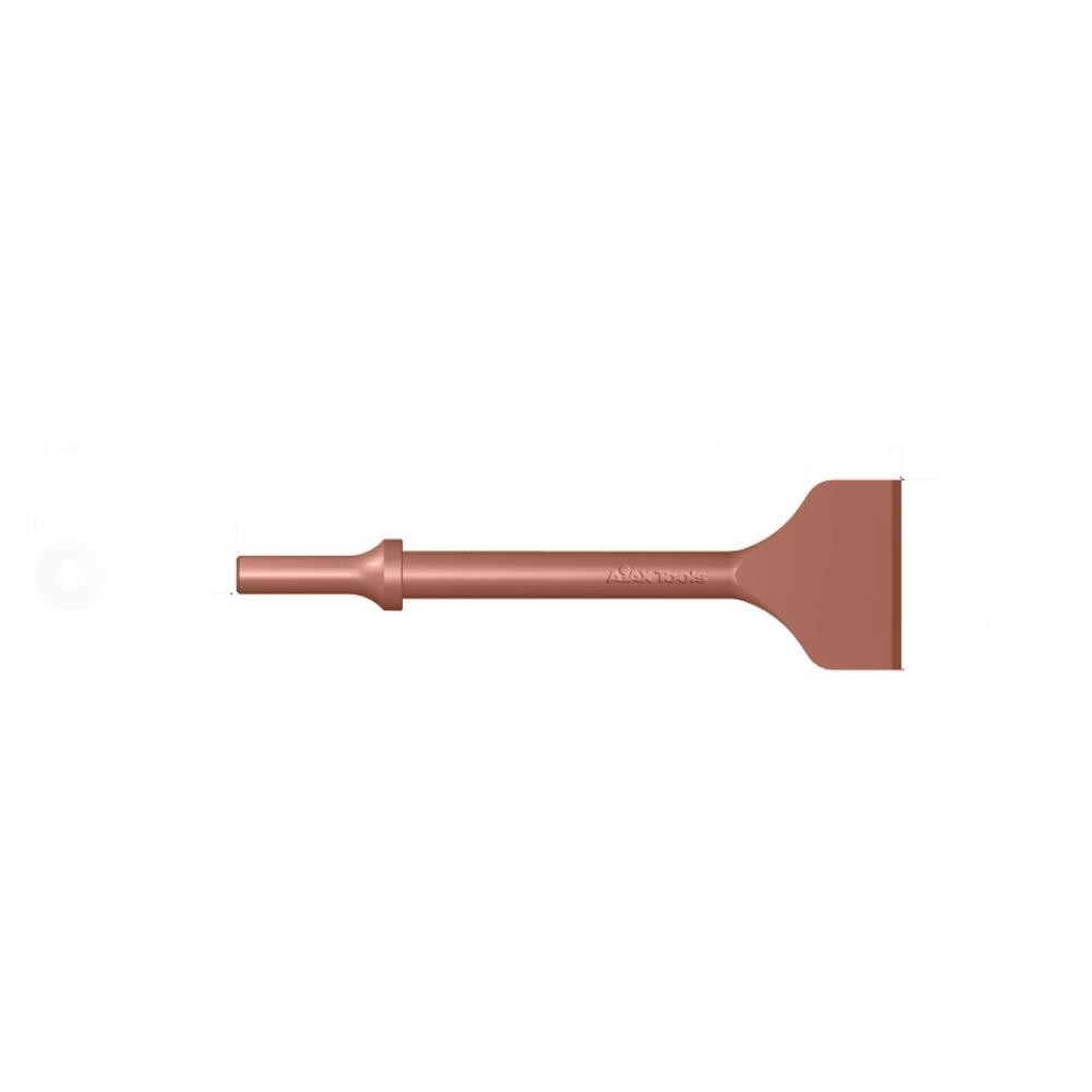 Ajax Tool Works 910-2-BC Beryllium Copper Non-Sparking Chisel for .401 Shank Air Hammers with 2in. Wide Blade x 7in. AJA-9102BC