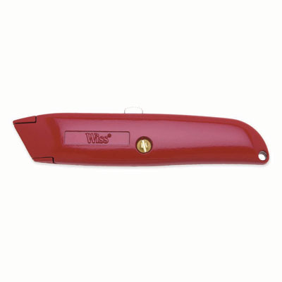 WISS WK8V Utility Knife, Retractable with 3 Blades CWI-WK 8V