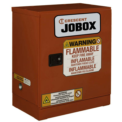 JOBOX 1-750610 12 Gallon Combustible Manual Close Safety Cabinet - Red 1-750610