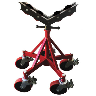 B&B 3511-LP 5 Leg Giant Pipe Jack Stand with Heavy Duty Rubber Wheels Copy 3511-LP