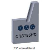 B&B Set of 3 Heavy Duty 15 degree Internal Bevel Cutting Tool for 0.25in. Thick with Step CTIB156SHD