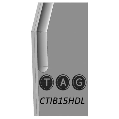 CTIB1510HDL Set of 3 Heavy Duty 15 degree Internal Bevel Cutting Tool for 0.40in. (10mm) Thick CTIB1510HDL