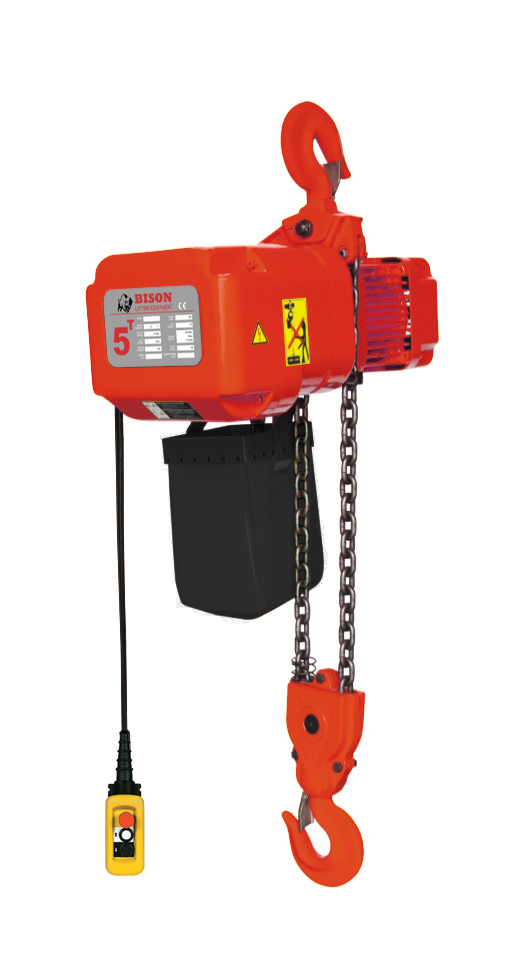 Bison Lifting HHBDSK05-02D 5 Ton 3 Phase Dual Speed Electric Chain Hoist - 20ft of Lift 3-Ph 230V/460V HHBDSK05-02D