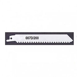 CS Unitec 007D/200 Reciprocating Saw Blades - Extra Thick Blades for 90 Degree Cutting w/ a Pipe Clamp for Metal & Pipe. Cuts pipe up to 4in, M-Tooth, 8in L x 1in W x .050in T, universal 1/2in tang, (Pack of 5) 007D/200