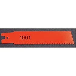 CS Unitec 1002 Reciprocating Saw Blades - Extra Thick Blades for 90 Degree Cutting w/ a Pipe Clamp for Metal & Pipe. Cuts pipe up to 4in, 8 TPI, 8in L x 1in W x .060in, double tang, (Pack of 5) 1002