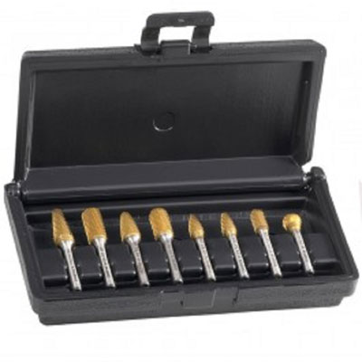 Champion BK8P-RE 8 pc. TIN Coated Carbide Bur Kit in Plastic Case BK8P-RE