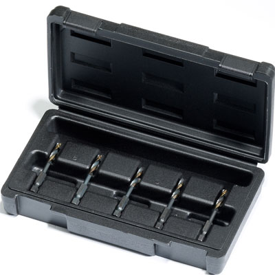 Champion DT22HEX-SET-MS5 5 Piece Drill Tap Set with Machine Screw Sizes DT22HEX-SET-MS5