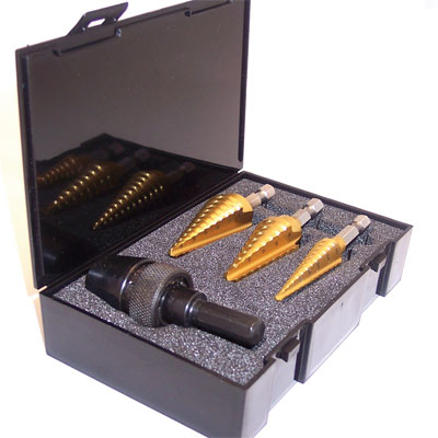 Champion MSD-HEX-SET 3 Piece Step Drill Set with Quick Chang Shank MSD-HEX-SET