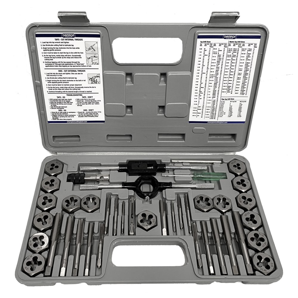 Champion CS40P - 40 pc. NC/NF Tap & Die Set CS40P