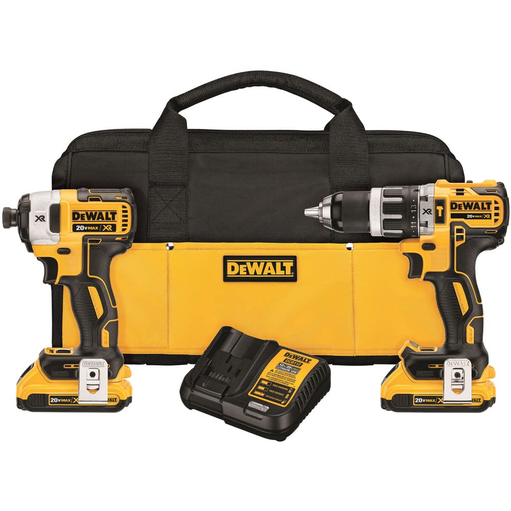 20V MAX XR BL COMPACT HAMMER DRILL AND IMPACT DRIVER COMBO KIT DEWALT 324DCK287D2AGIN