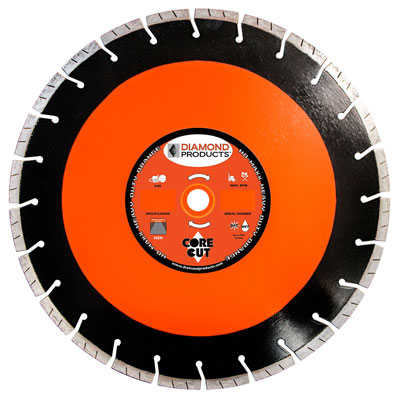 Diamond Products HH18125-H8H 18in. x .125in. x 1in. Maxx HD Orange High Speed Diamond Blade for Concrete 11556