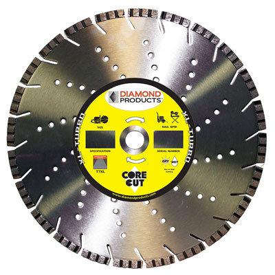Diamond Products TXL20125-T7XL 20in. x .125in. x 1in. XL-Turbo General Purpose Diamond Blade 20183
