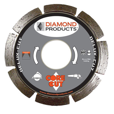 Diamond Products ED045080-E2D 4-1/2in. x .080 x 7/8in. Delux-Cut Diamond Blade for Concrete DIA-21002