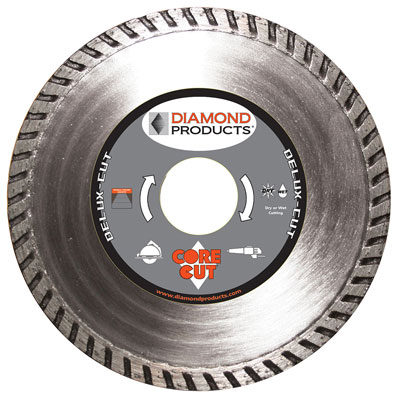 Diamond Products TD045080-T7D 4-1/2in. x .080in. x 7/8in. Delux-Cut Turbo Diamond Blade for Concrete DIA-21134