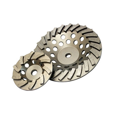 Diamond Products CGDT410-T5D 4in. x 5/8in. Delux-Cut Spiral Turbo Diamond Cup Grinder Wheel for Concrete DIA-22419