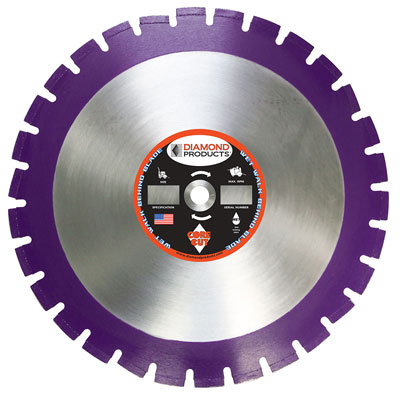 Diamond Products AI26165XM 26in. x .165in. x 1in. Imperial Purple Wet Blade for Asphalt or Green Concrete 36825