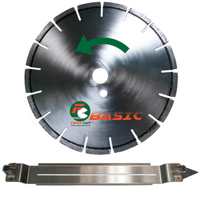 Diamond Products CHFC06095MPKE3 6in. x .095in. x 1in. Red First-Cut Early Entry Blade and Skid Plate DIA-64149