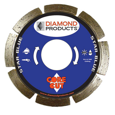 Diamond Products EB05080-E2B 5in. x .080 x 7/8in. Star Blue Diamond Blade for Concrete DIA-70461