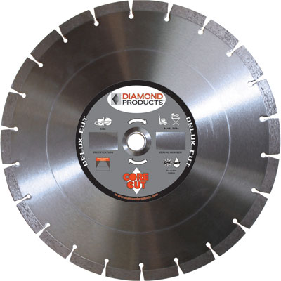 Diamond Products HD12110-H8D 12in. x .110in. x 1in. Delux-Cut Dry High Speed Diamond Blade for Concrete DIA-70495