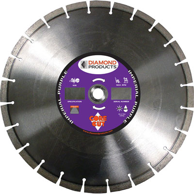 Diamond Products - 14in x .125 Imperial Purple Dry High Speed Diamond Blade 78976