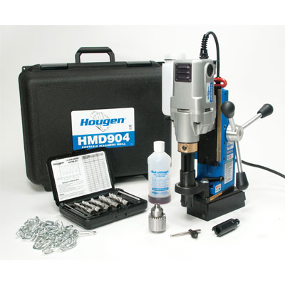 Hougen 904109 HMD904 MAG DRILL - 115V with Swivel Base and 12002 Fabricators Kit HOU-904109