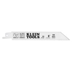 Klein 31731 6in. Reciprocating Saw Blades, 10/14 TPI, 5 Pk 31731