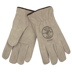 Klein 40014 Suede Cowhide Drivers Gloves Lined, L 40014