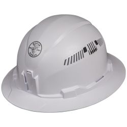 Klein 60401 Vented Full Brim Style Hard Hats with Headlamp Slot Kle-60401