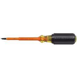 Klein 661-4-INS Insulated No. 1 Square - 4in. Screwdriver 661-4-INS