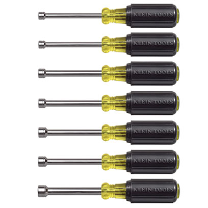 Klein 65160 7 Piece Metric Nut Driver Set 3 in. Shafts 65160