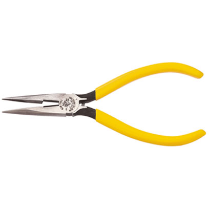Klein D203-6C 6 in. Standard Long-Nose Pliers Side-Cutting with Spring D203-6C
