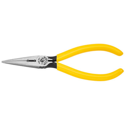 Klein D203-6H2 6 in. Standard Long-Nose Pliers Side-Cutting & Switchboard Work D203-6H2