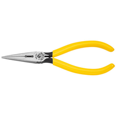 Klein D203-6H2 6 in. Standard Long-Nose Pliers Side-Cutting & Switchboard Work D203-6H2