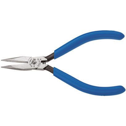 Klein D322-41/2C 4 in. Midget Long-Nose Pliers Slim Nose with Spring D322-41/2C
