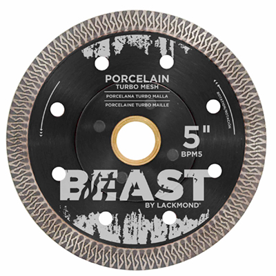 Lackmond BPM5 BEAST PRO 5in. Turbo Diamond Blade for Cutting Porcelain BPM5