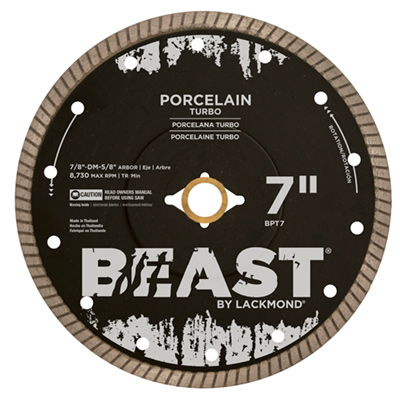 Lackmond BPT7 BEAST PRO 7in. Turbo Diamond Blade for Cutting Porcelain BPT7