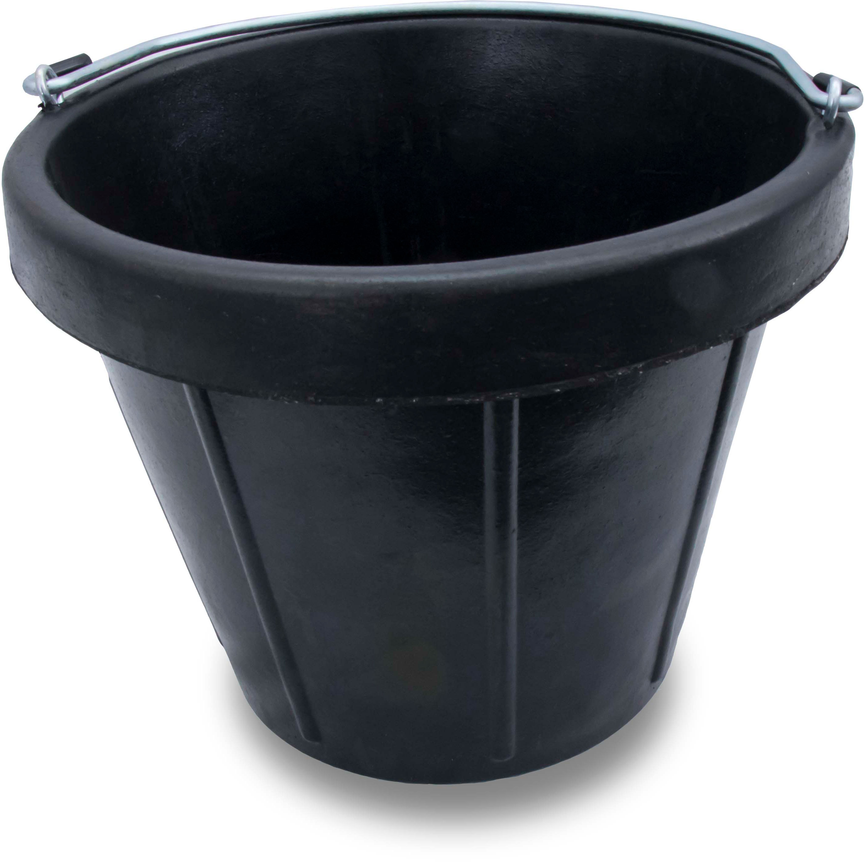 Marshalltown DF12 12 Qt Heavyweight Rubber Pail Standard Lip DF12